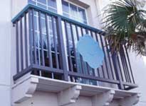 At the LaQuinta Inn in Galveston, Texas, FRP handrail was chosen.