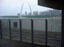 Bi-State Metro Link in St. Louis replaced its steel windscreen and benches with FRP.